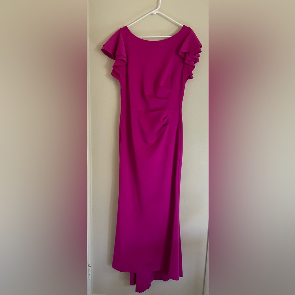 Fuscia Long Cocktail Dress